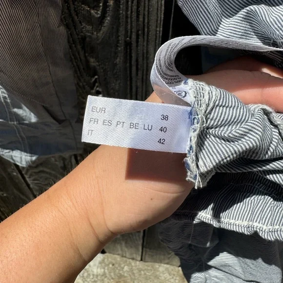 CLEARANCE 3/$15 Blue and White Striped C&A Outerwear Company anorak jacket mediu - Picture 6 of 15